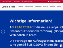 Tablet Screenshot of dotzilla.de